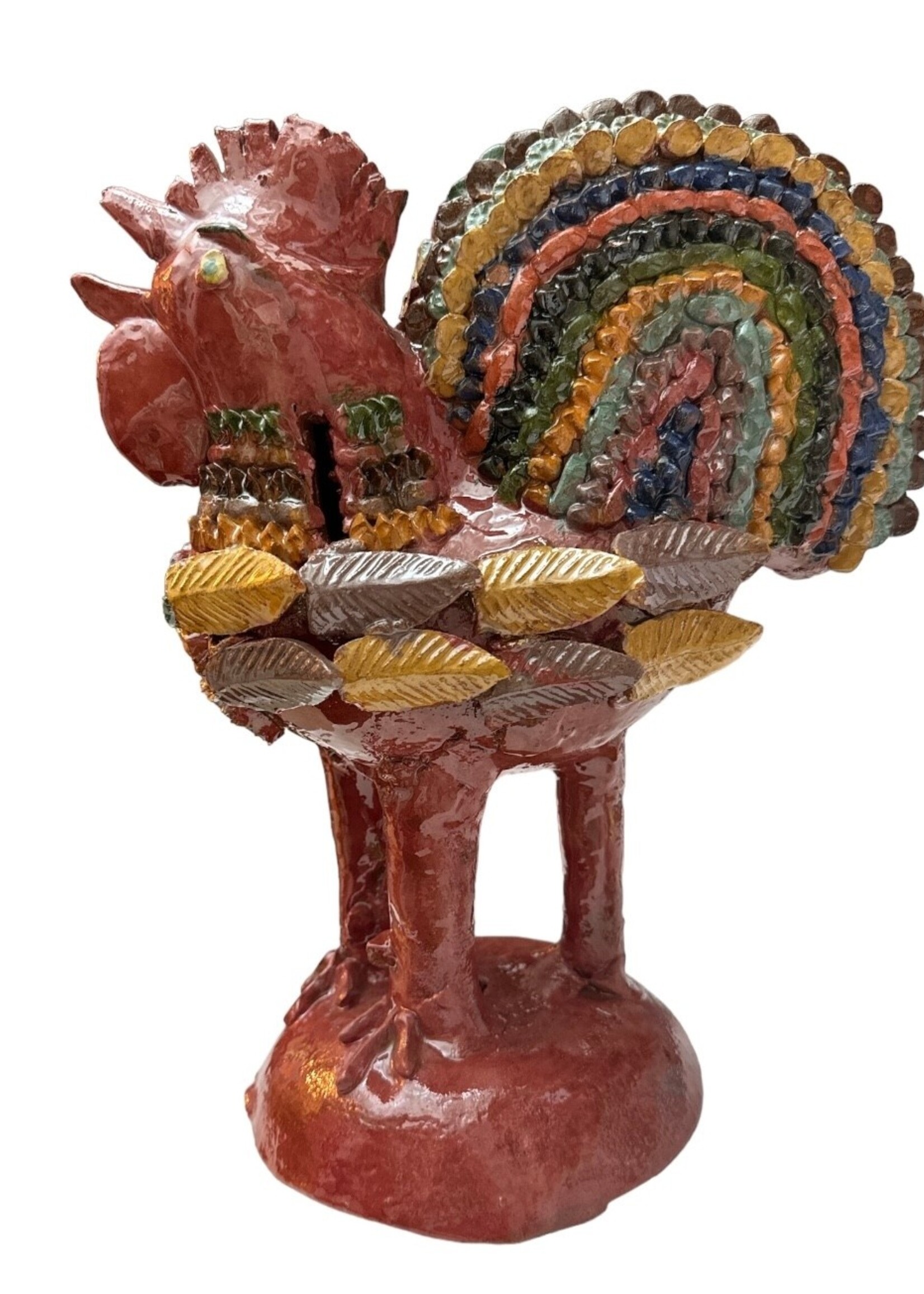 GALLO VIDRIADO MULTICOLOR