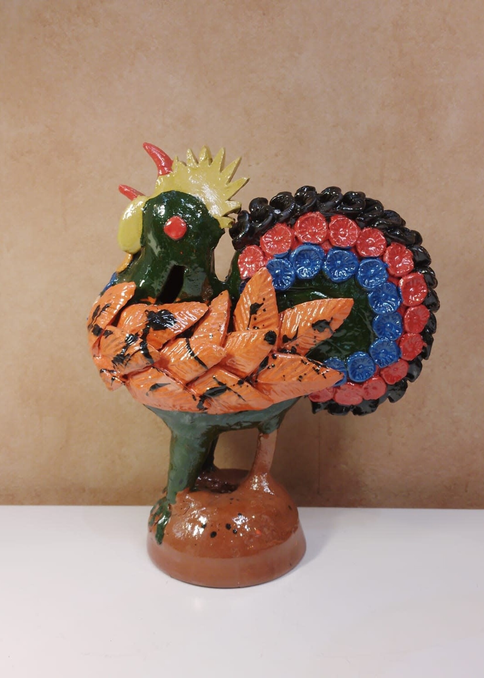 GALLO VIDRIADO MULTICOLOR