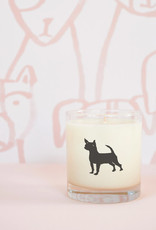 Scripted Fragrance Rocks Glass Soy Candle-Chihuahua