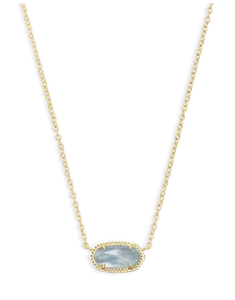 Elisa Short Pendant Necklace Gold Light 