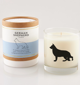 Scripted Fragrance Rocks Glass Soy Candle-German Shepards