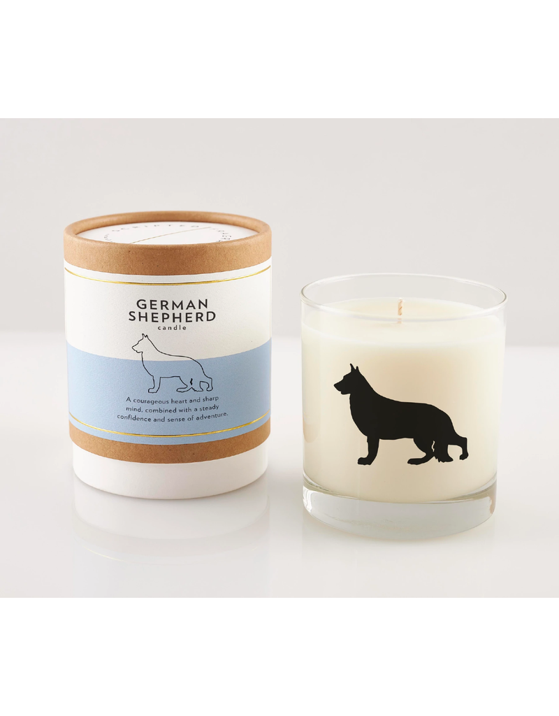 Scripted Fragrance Rocks Glass Soy Candle-German Shepards