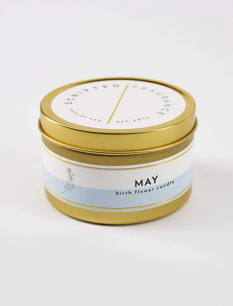 Scripted Fragrance May Birth Month Flower Soy Candle