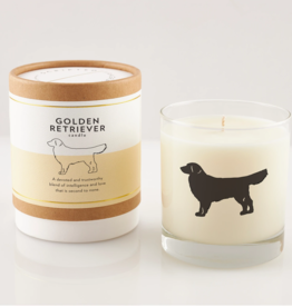 Scripted Fragrance Rocks Glass Soy Candle-Golden Retreiver zs