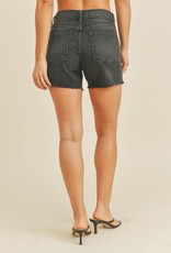 Just Black Denim Clean Highrise Slit Short