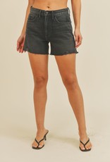 Just Black Denim Clean Highrise Slit Short