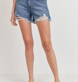 Just Black Denim High rise Distressed Short