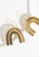 Ink + Alloy Arch Brass Earrings