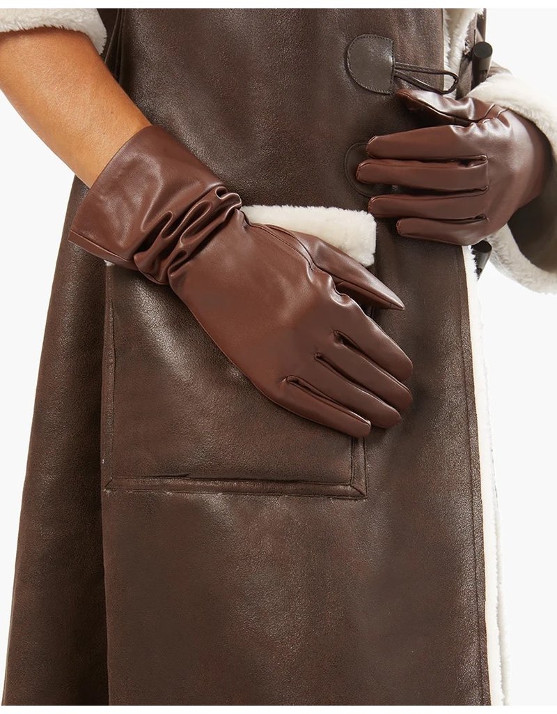 Vegan Leather Gloves Golden Poppy
