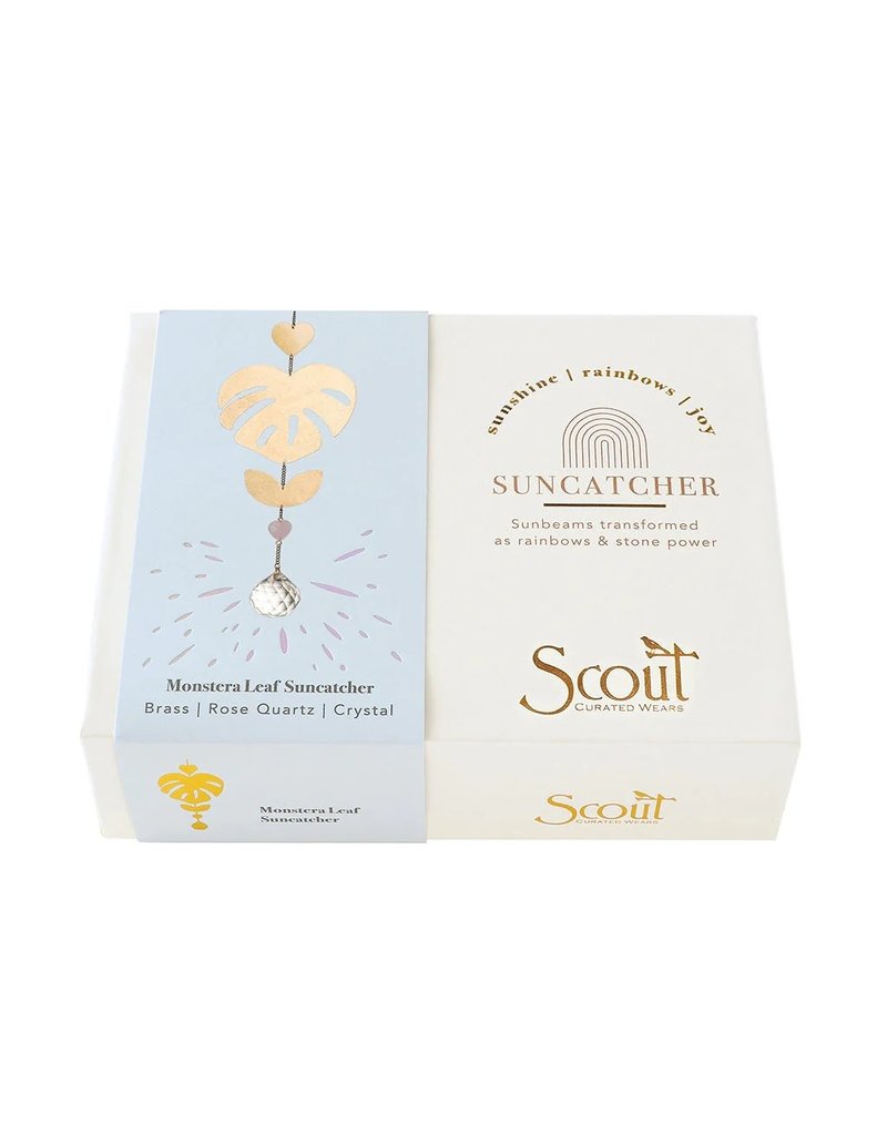 Scout Curated Wears Suncatcher Monstera Leaf/Rose Quartz