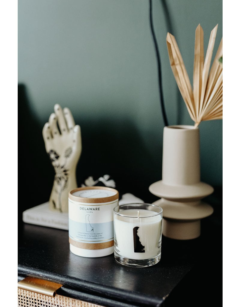 Scripted Fragrance Rocks Glass Soy Candle-Delaware