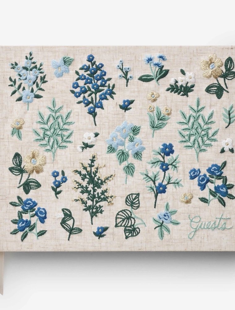 Rifle Paper Co. Wildwood Embroidered Fabric Guest Book