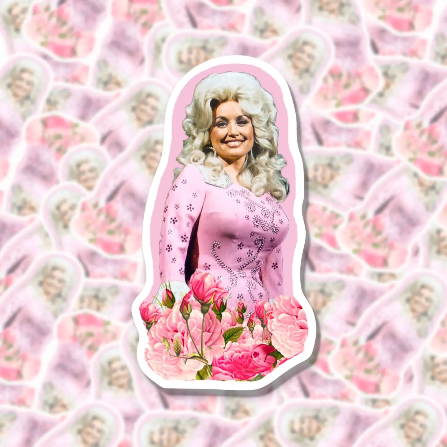 Dolly Parton Sticker Golden Poppy