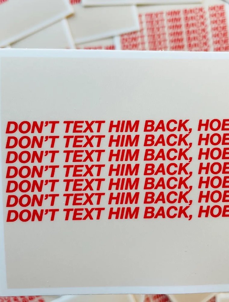 BobbyK Boutique Don't text him back Sticker