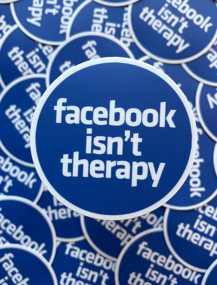 BobbyK Boutique Facebook isn't therapy sticker