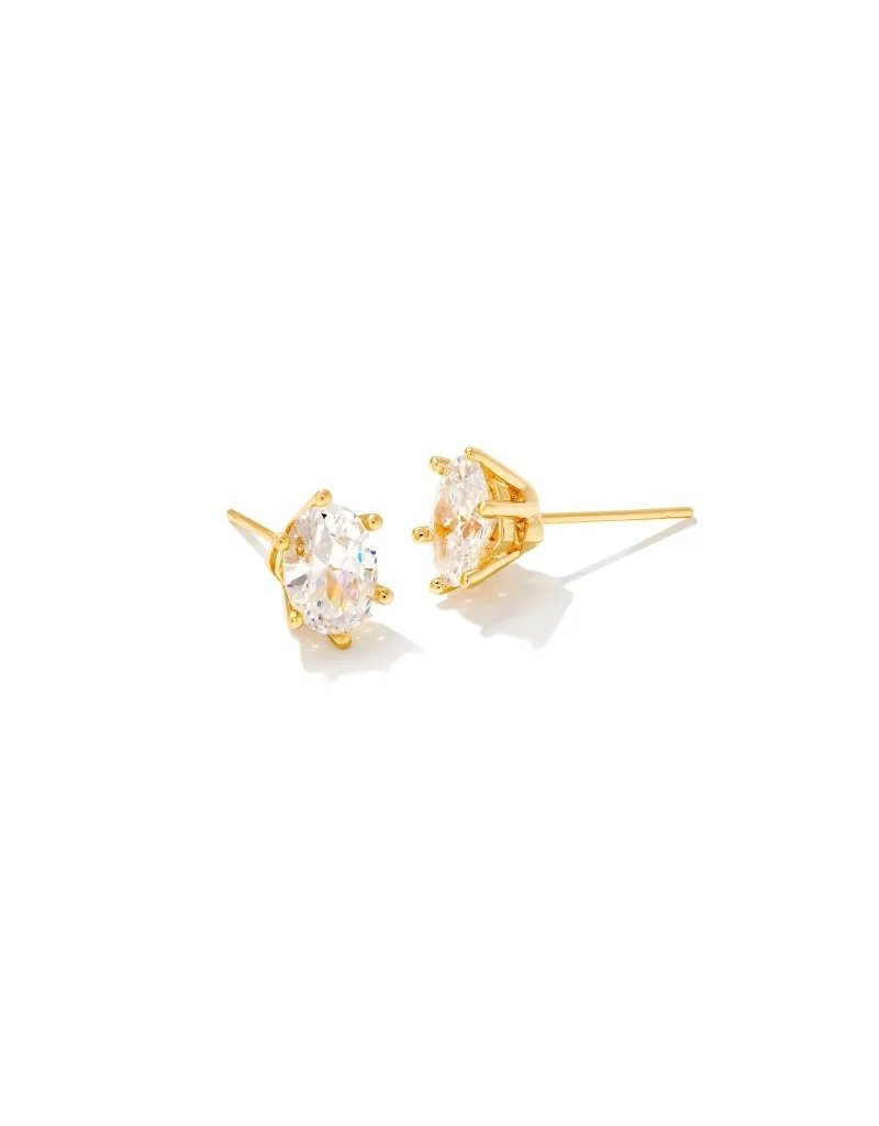 Kendra Scott Cailin Crystal Stud Earrings Gold