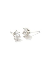 Kendra Scott Cailin Crystal Stud Earrings Rhodium