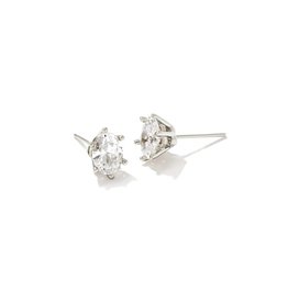 Kendra Scott Cailin Crystal Stud Earrings Rhodium