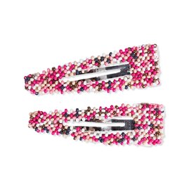 Ink + Alloy Confetti Beaded Hair Clips (2pack)