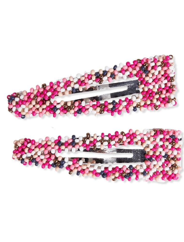 Ink + Alloy Confetti Beaded Hair Clips (2pack)