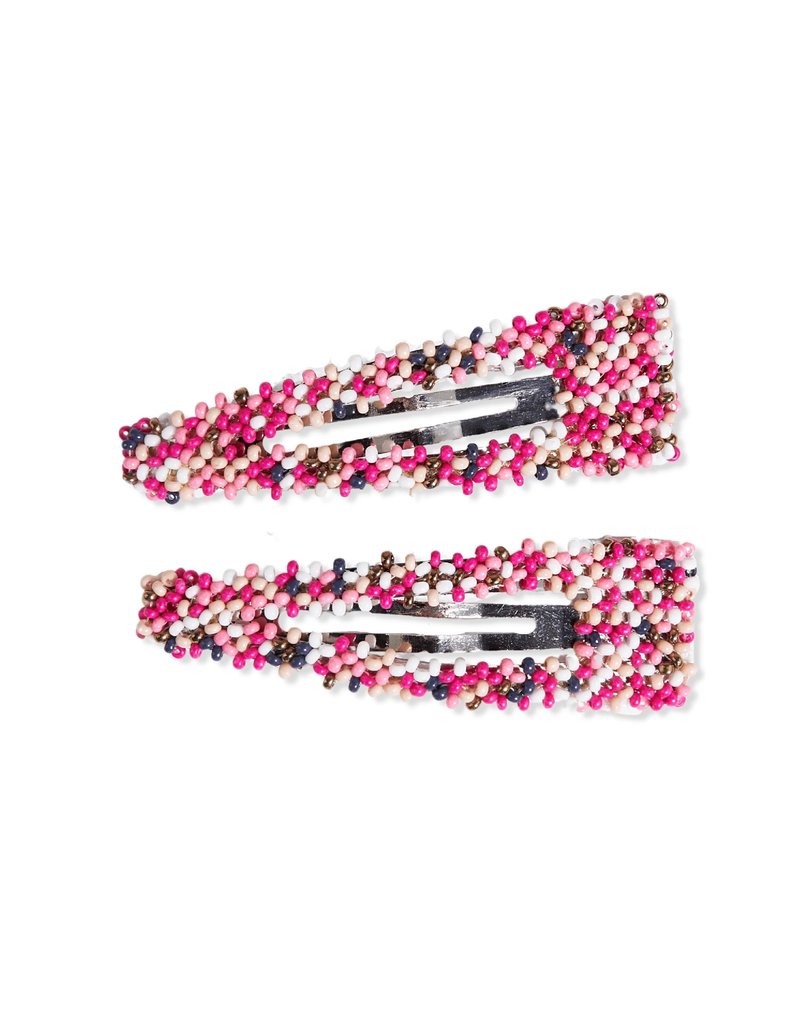 Ink + Alloy Confetti Beaded Hair Clips (2pack)