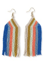 Ink + Alloy Dolly Vertical Stripe Earring 3.25" (coastal)