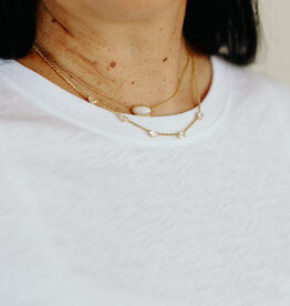 Kendra Scott Elisa Necklace Gold Ivory Mother of Pearl