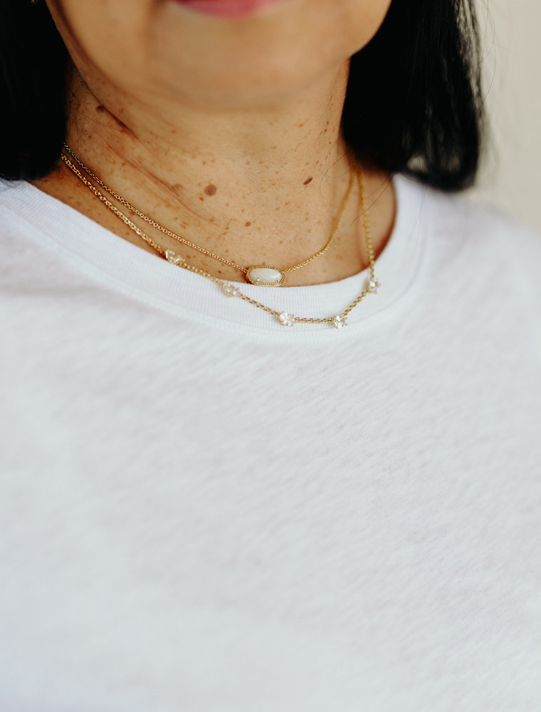 Kendra Scott Elisa Necklace Gold Ivory Mother of Pearl