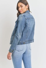 Just Black Denim Distressed Classic Jacket