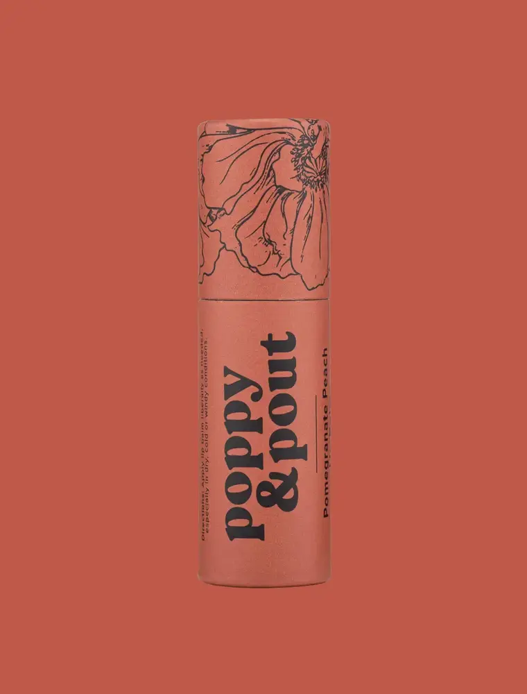 Poppy & Pout Pomegranate Peach Lip Balm