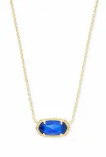 Kendra Scott Elisa Necklace Gold Cobalt Cats Eye