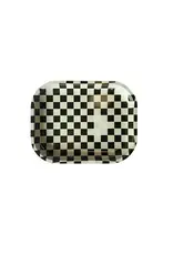 Golden Gems Black & White Checker Small Tray