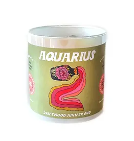 Golden Gems Zodiac Candle Clever Little Aquarius