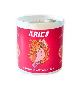 Golden Gems Zodiac Candle Fearless Little Aries