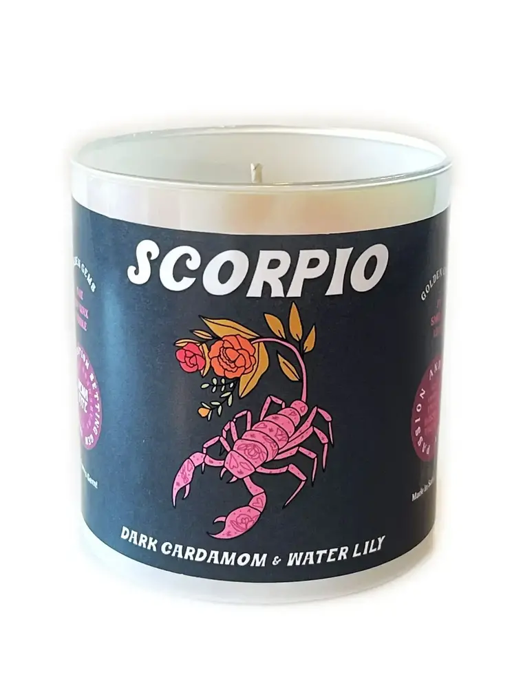Golden Gems Zodiac Candle Mysterious Little Scorpio