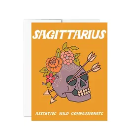Golden Gems Zodiac Collection Notecard Wild Little Sagittarius