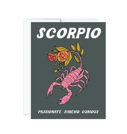 Golden Gems Zodiac Collection Notecard Mysterious Little Scorpio