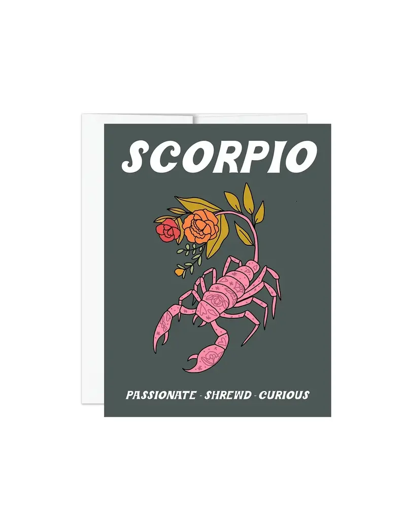 Golden Gems Zodiac Collection Notecard Mysterious Little Scorpio