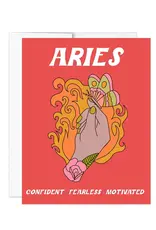 Golden Gems Zodiac Collection Notecard Fearless Little Aries