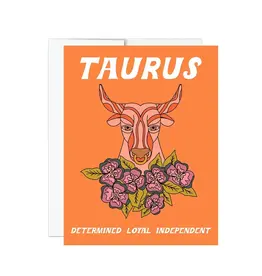 Golden Gems Zodiac Collection Notecard Determined Little Taurus