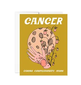 Golden Gems Zodiac Collection Notecard Caring Little Cancer