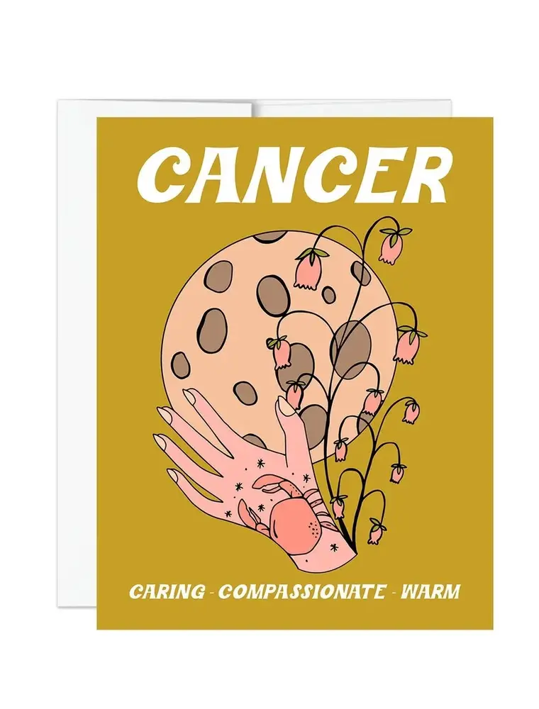 Golden Gems Zodiac Collection Notecard Caring Little Cancer