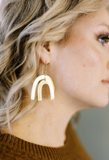 Ink + Alloy Arch Brass Earrings