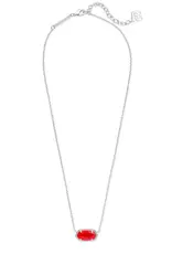 Kendra Scott Elisa Necklace Rhodium Red Illusion