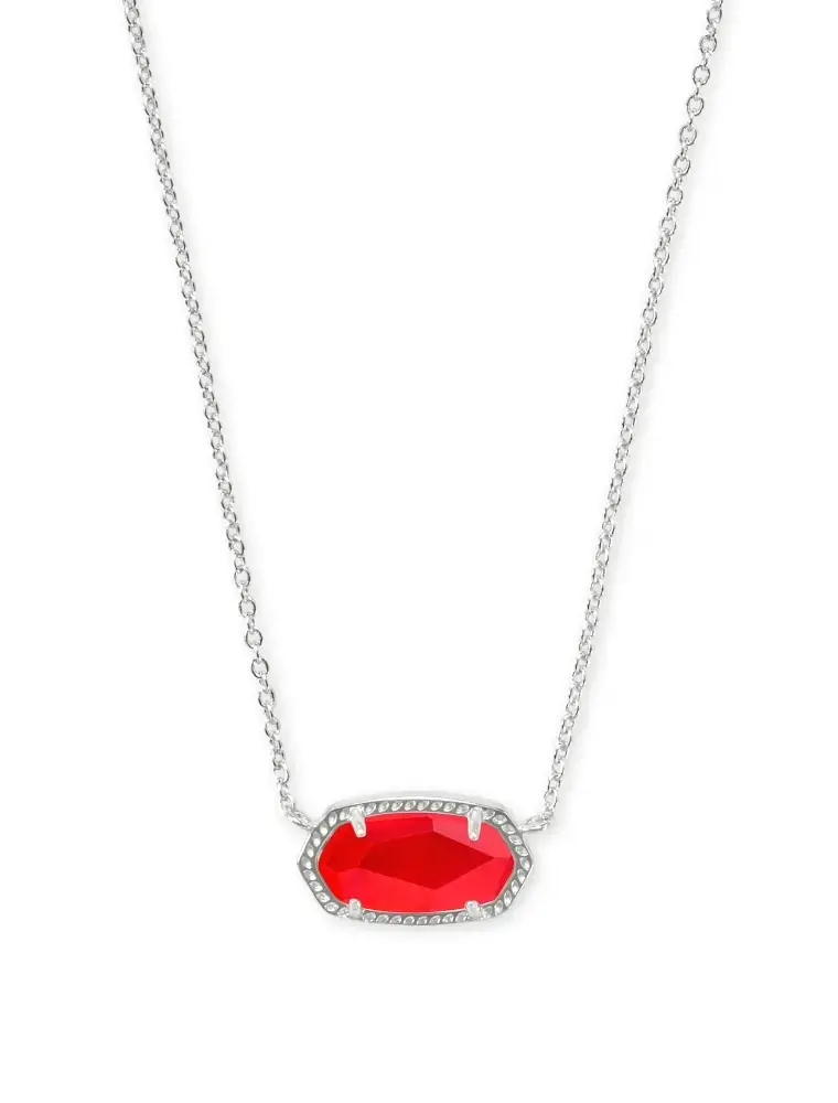 Kendra Scott Elisa Necklace Rhodium Red Illusion