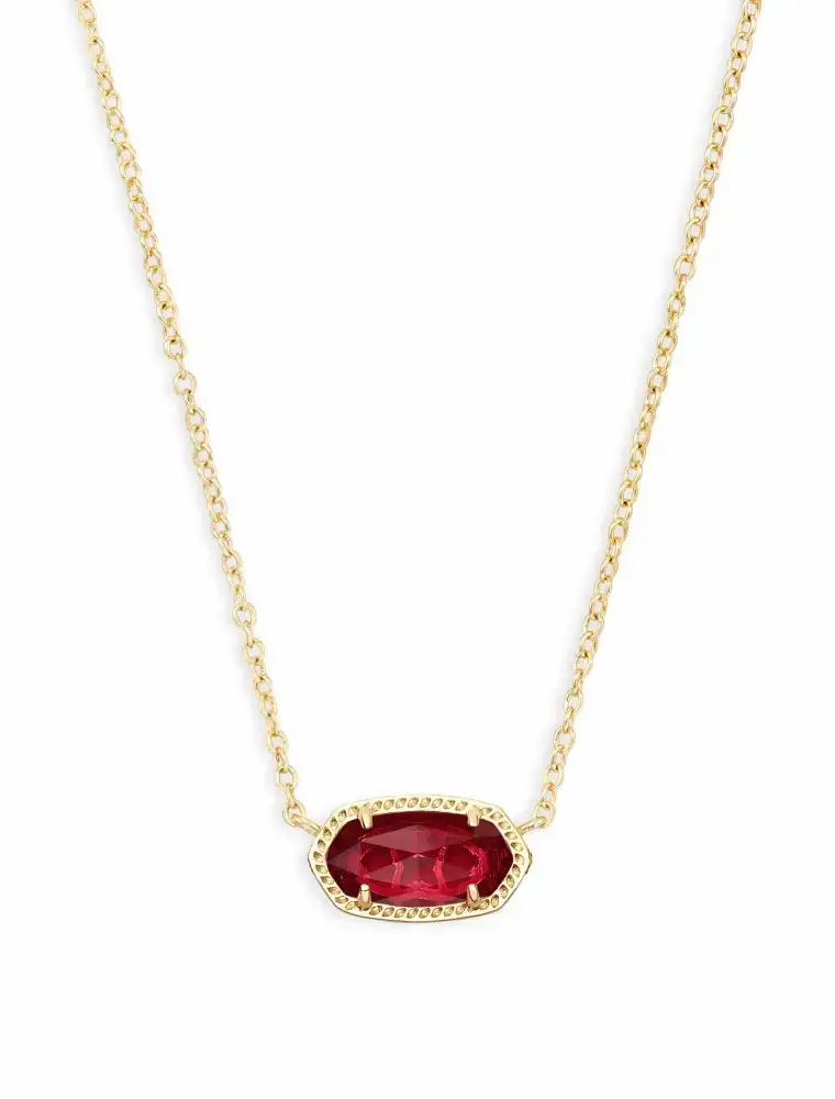 Kendra Scott Elisa Necklace Gold Clear Berry