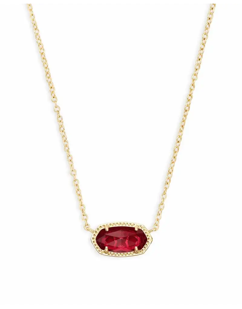 Kendra Scott Elisa Necklace Gold Clear Berry