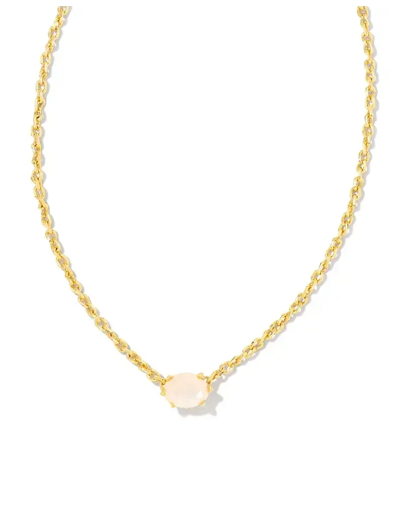 Kendra Scott Cailin Pendant Necklace Gold Champagne Opal Crystal