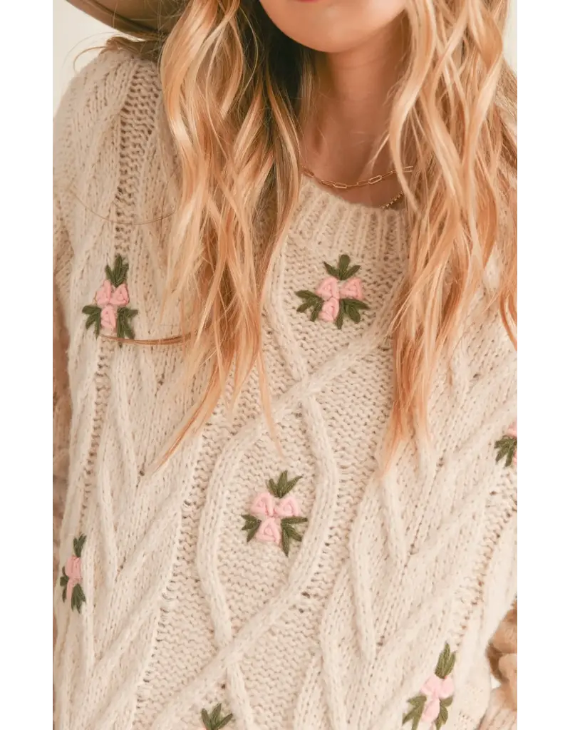 Sadie & Sage Bloom of Youth Embroidered Sweater