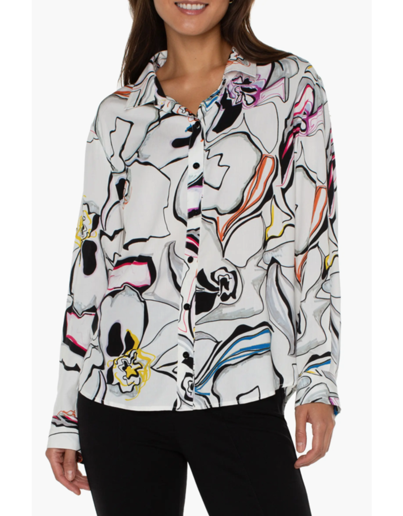 Liverpool Abstract Print Button-Up Shirt